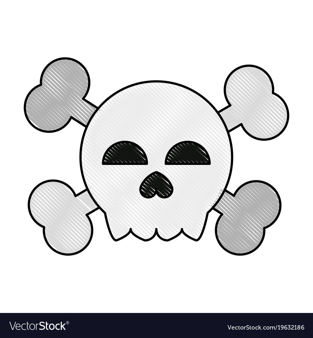 Skull and bones symbol Royalty Free Vector Image