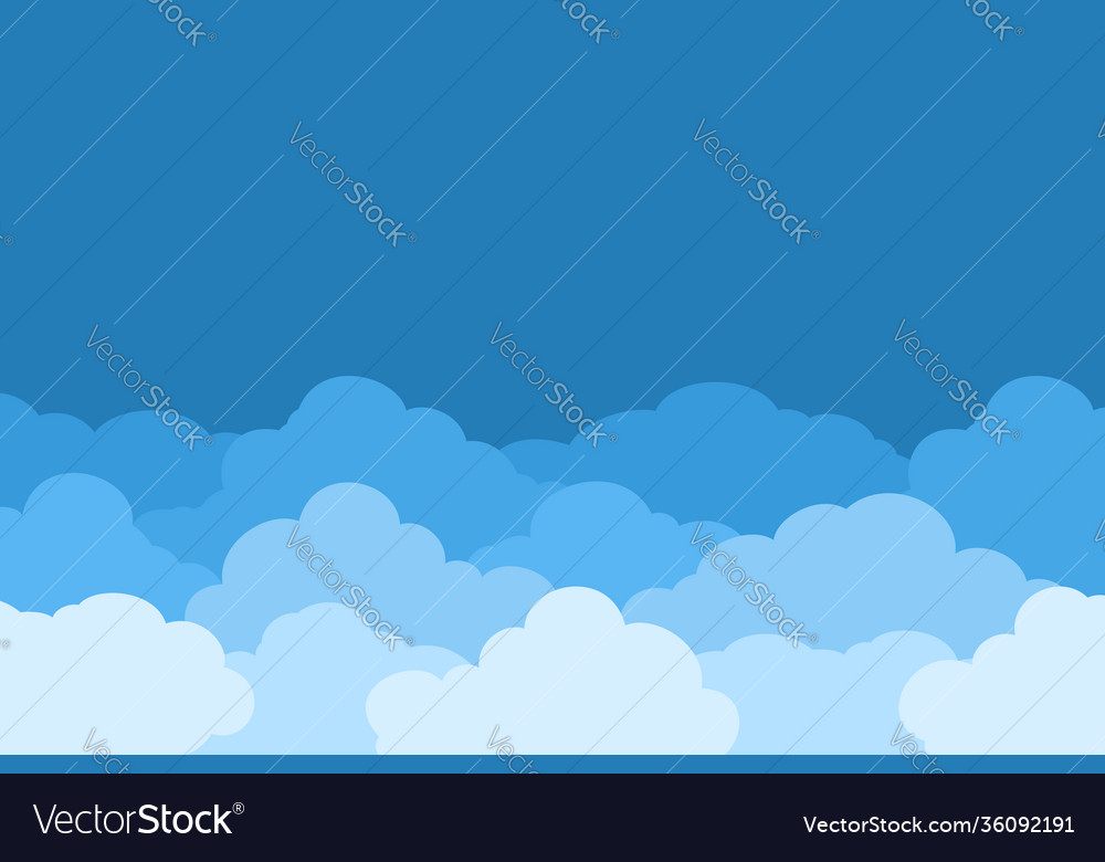 Clouds on blue sky background banner Royalty Free Vector