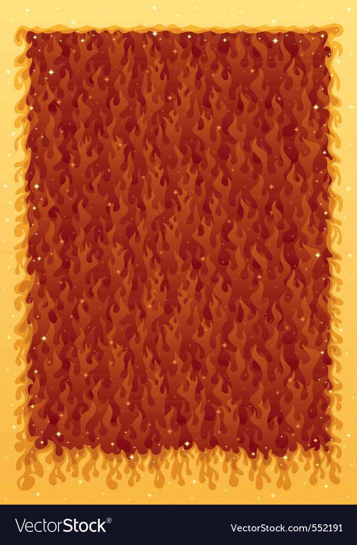 Fire frame Royalty Free Vector Image - VectorStock