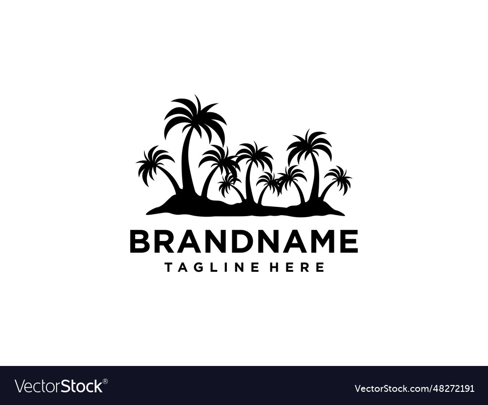 Palm tree logo icon Royalty Free Vector Image - VectorStock