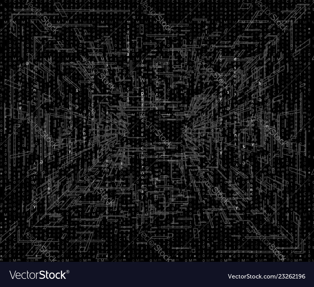 Black cyberpunk retro abstract letters background Vector Image