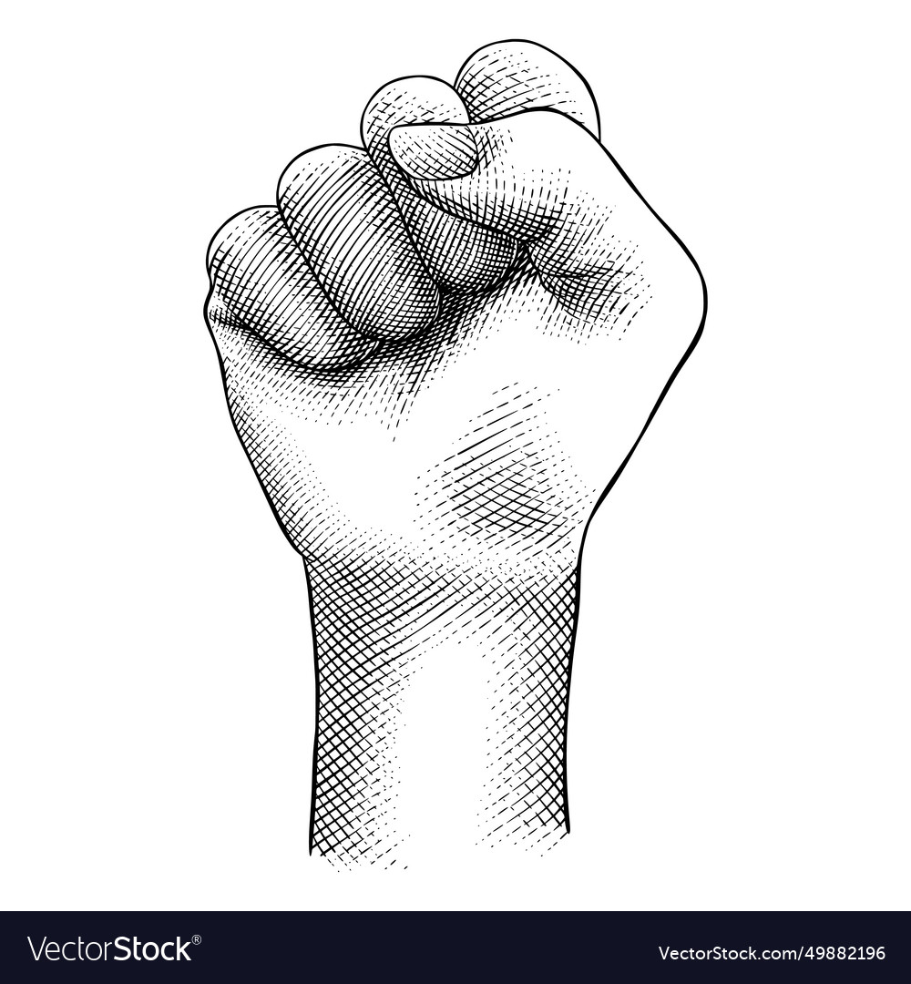 Hand clenched Royalty Free Vector Image - VectorStock