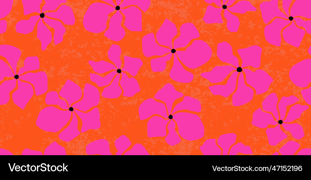 Hand drawn flowers seamless patterns Royalty Free Vector