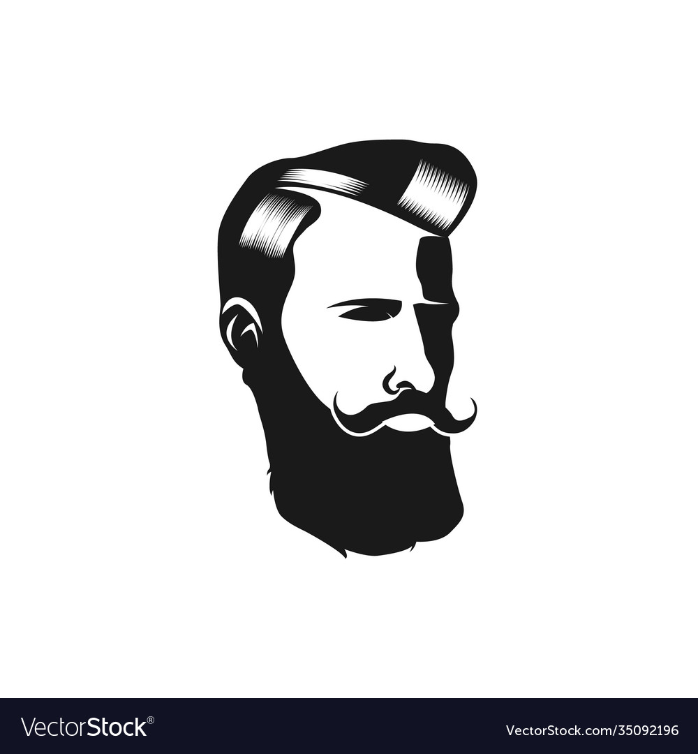Hipster man logo design awesome man logo Vector Image Hipster man logo design awesome man logo Vector Image