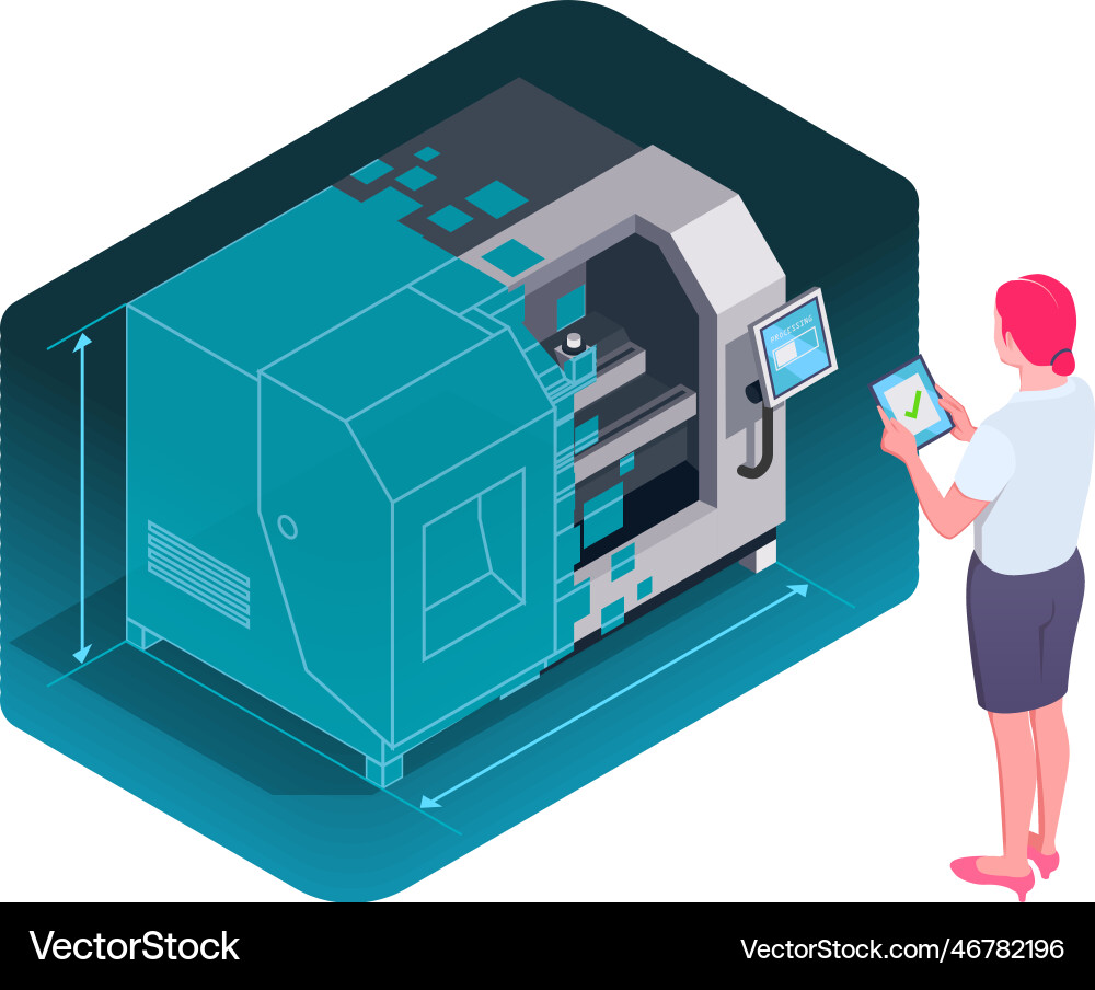 Industrial augmented reality concept Royalty Free Vector