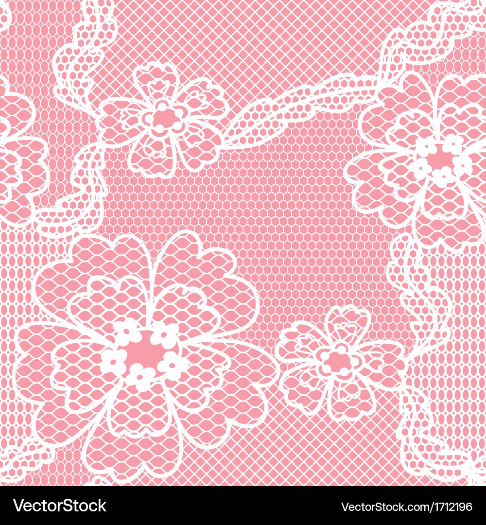 Lace fabric seamless pattern Royalty Free Vector Image