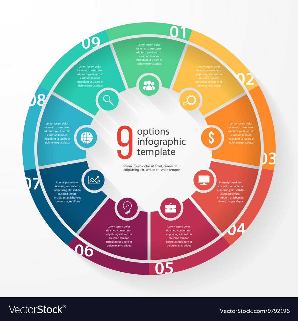 Pie chart circle infographic template