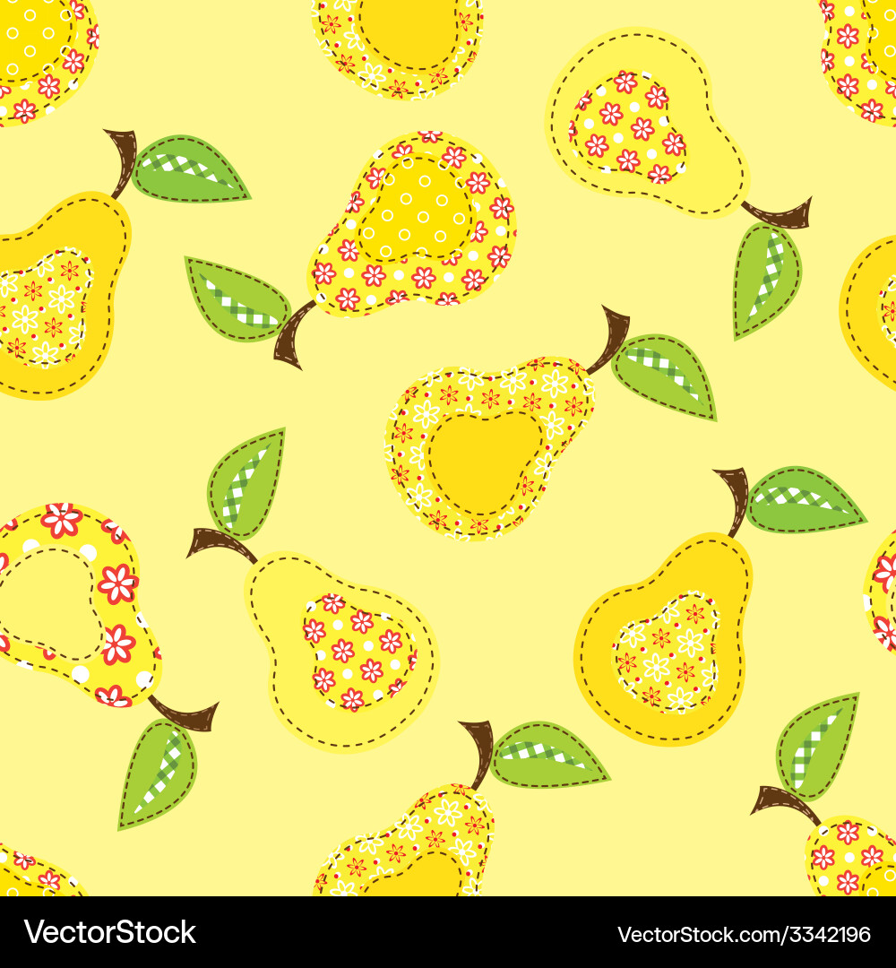 Seamless pattern with pears Royalty Free Vector Image