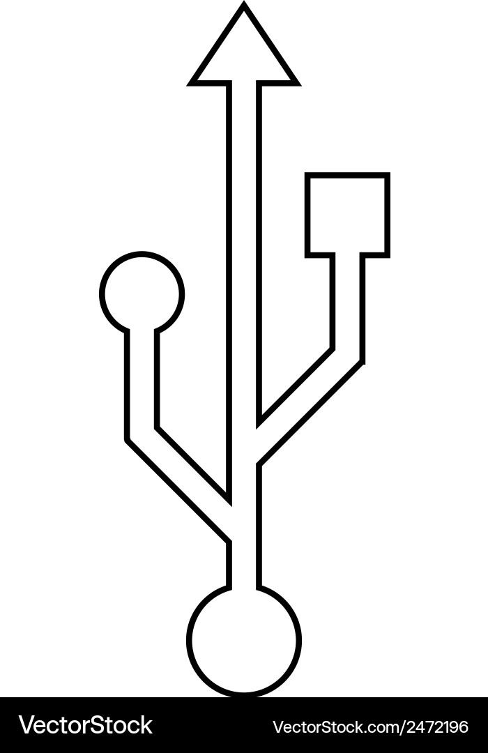 Vector Usb Input Usb Royalty Free Vector Image - VectorStock