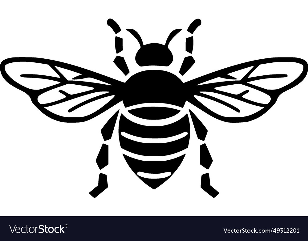 Bee - Minimalist And Flat Logo Royalty Free Vector Image