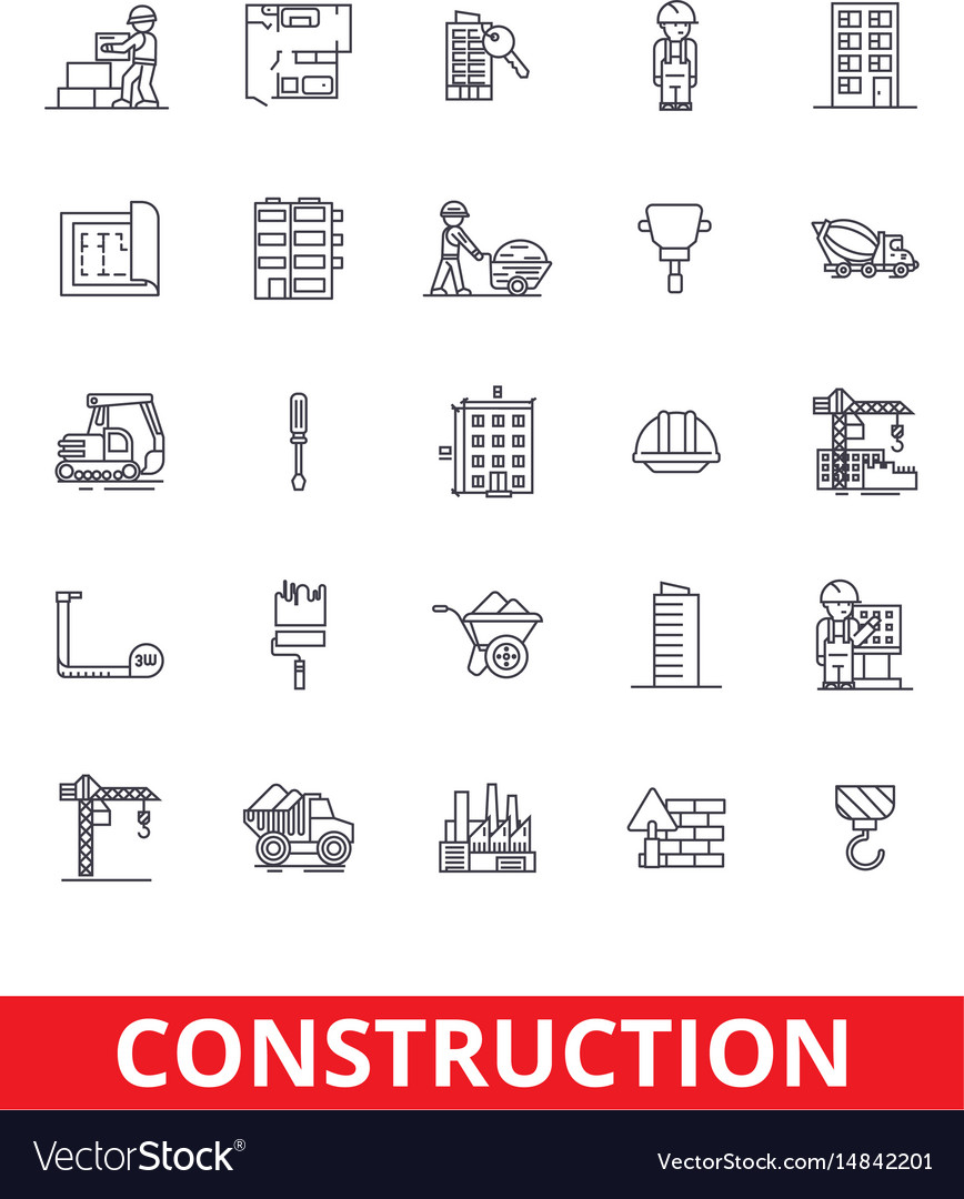 Construction architecture buildings real estate Vector Image