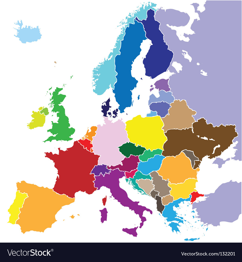 Europe Map Royalty Free Vector Image Vectorstock 7864