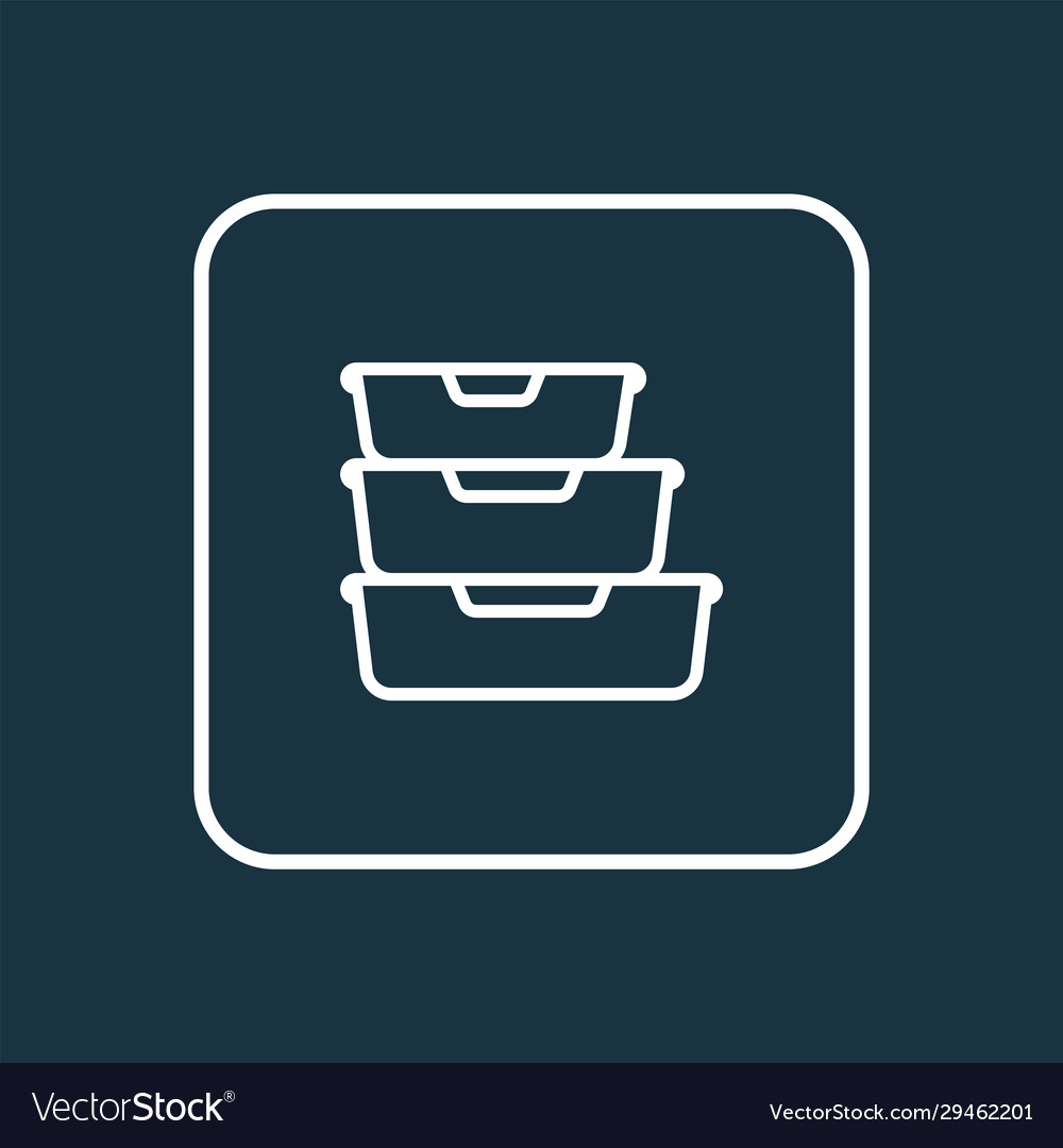 Food containers icon line symbol premium quality Vector Image