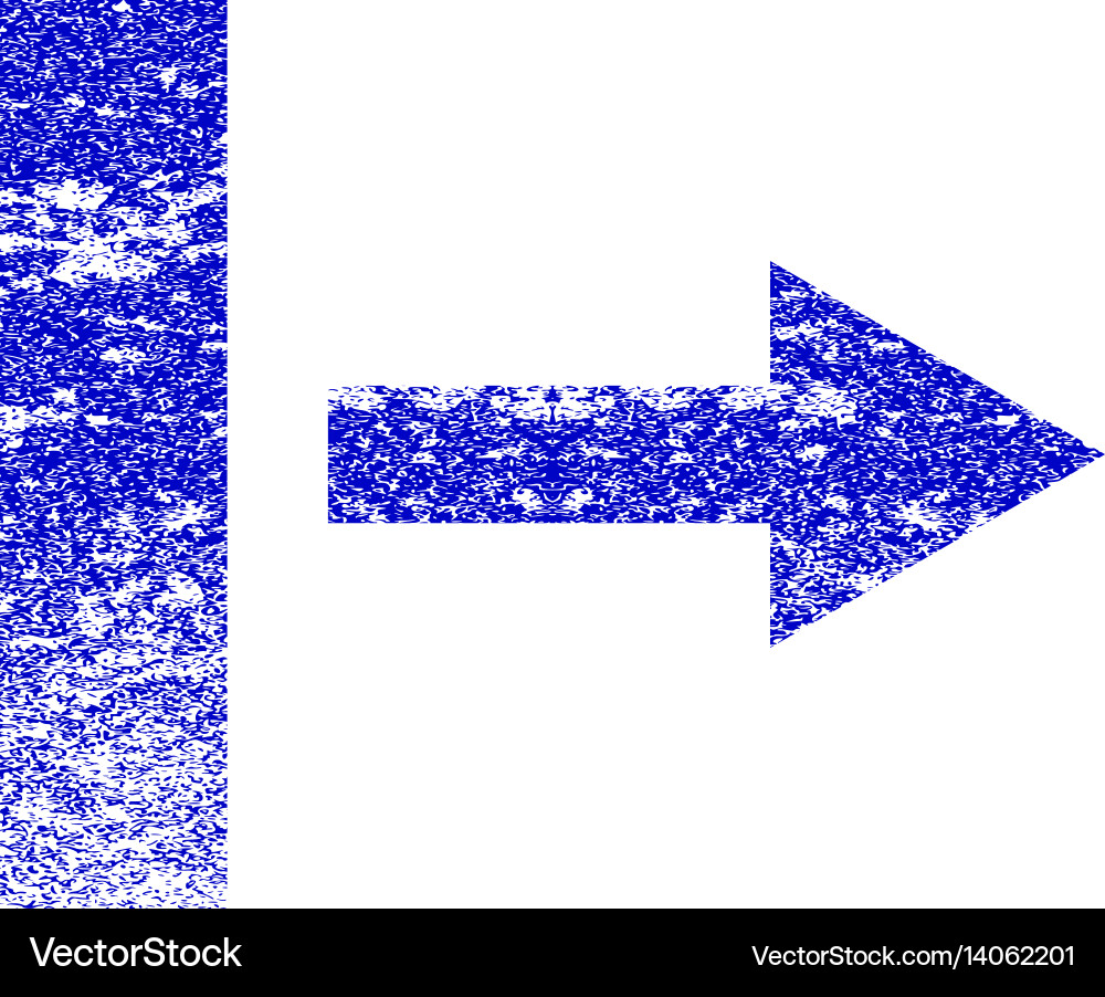 Pull right grunge textured icon Royalty Free Vector Image