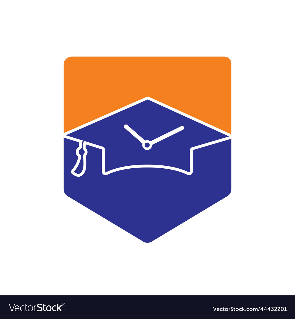 Study time logo design template Royalty Free Vector Image