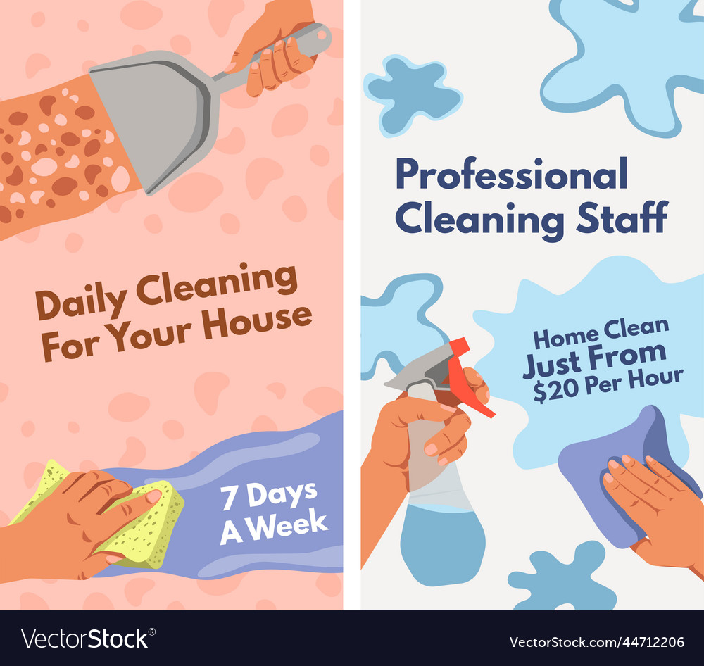 Daily cleaning for your house staff with sale Vector Image