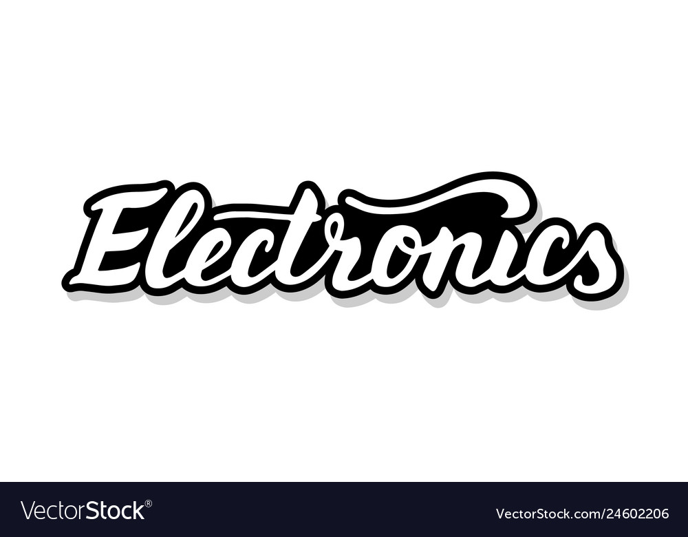 Electronics Calligraphy Template Text For Your Vector Image