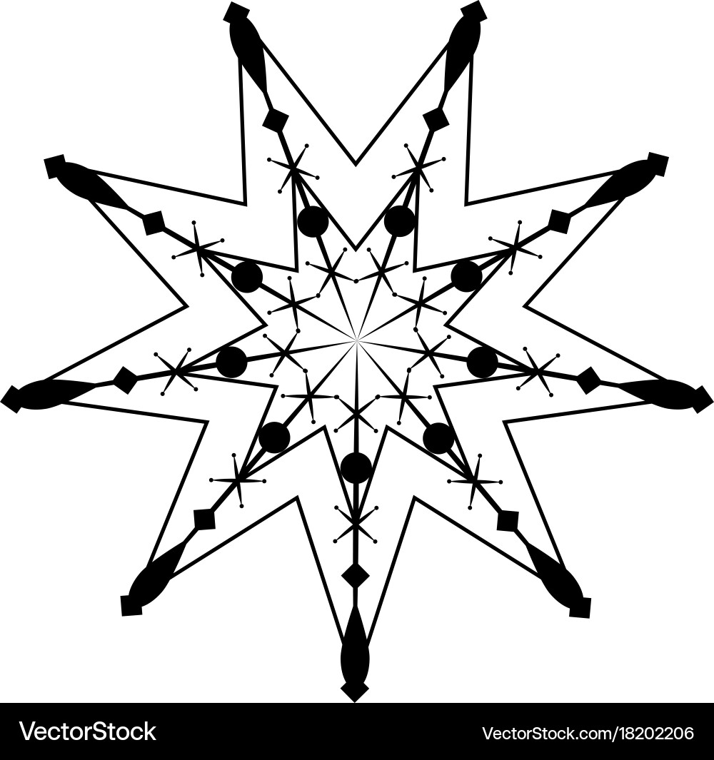 Isolated snowflake Royalty Free Vector Image - VectorStock