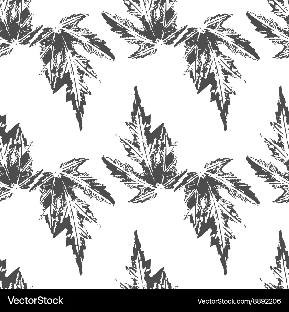 Maple leaves seamless pattern Royalty Free Vector Image