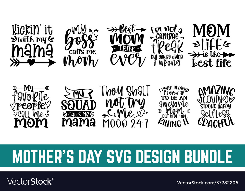 Download Mothers Day Calligraphy Graphic Design Svg Bundle Vector Image