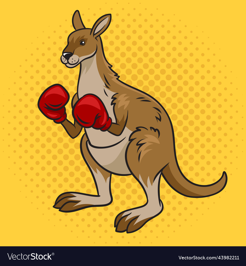 Kangaroo boxer pinup pop art