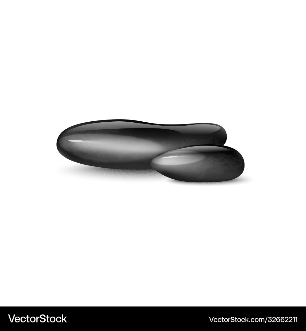 Mockup pebble rocks or stones for massage 3d Vector Image