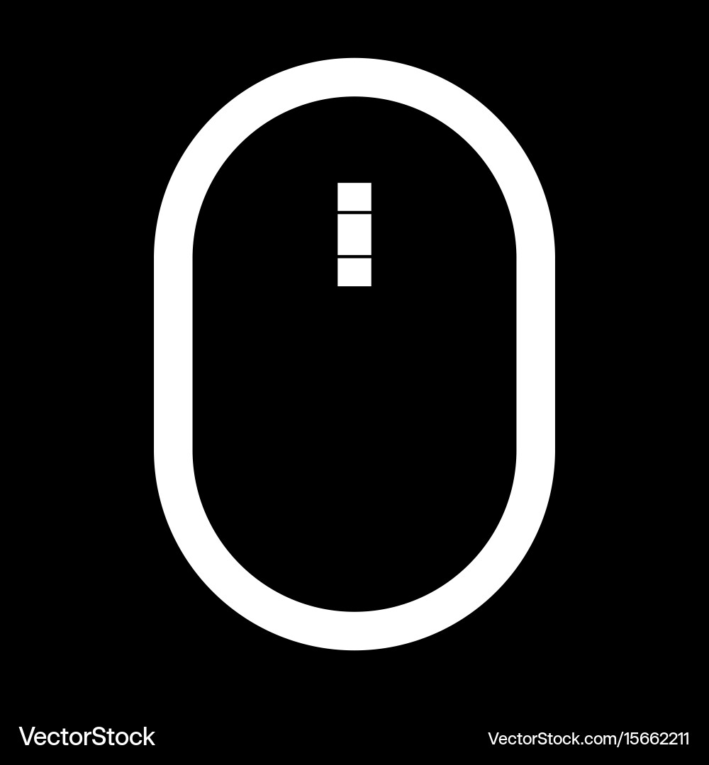 Optical mouse the white color icon Royalty Free Vector Image