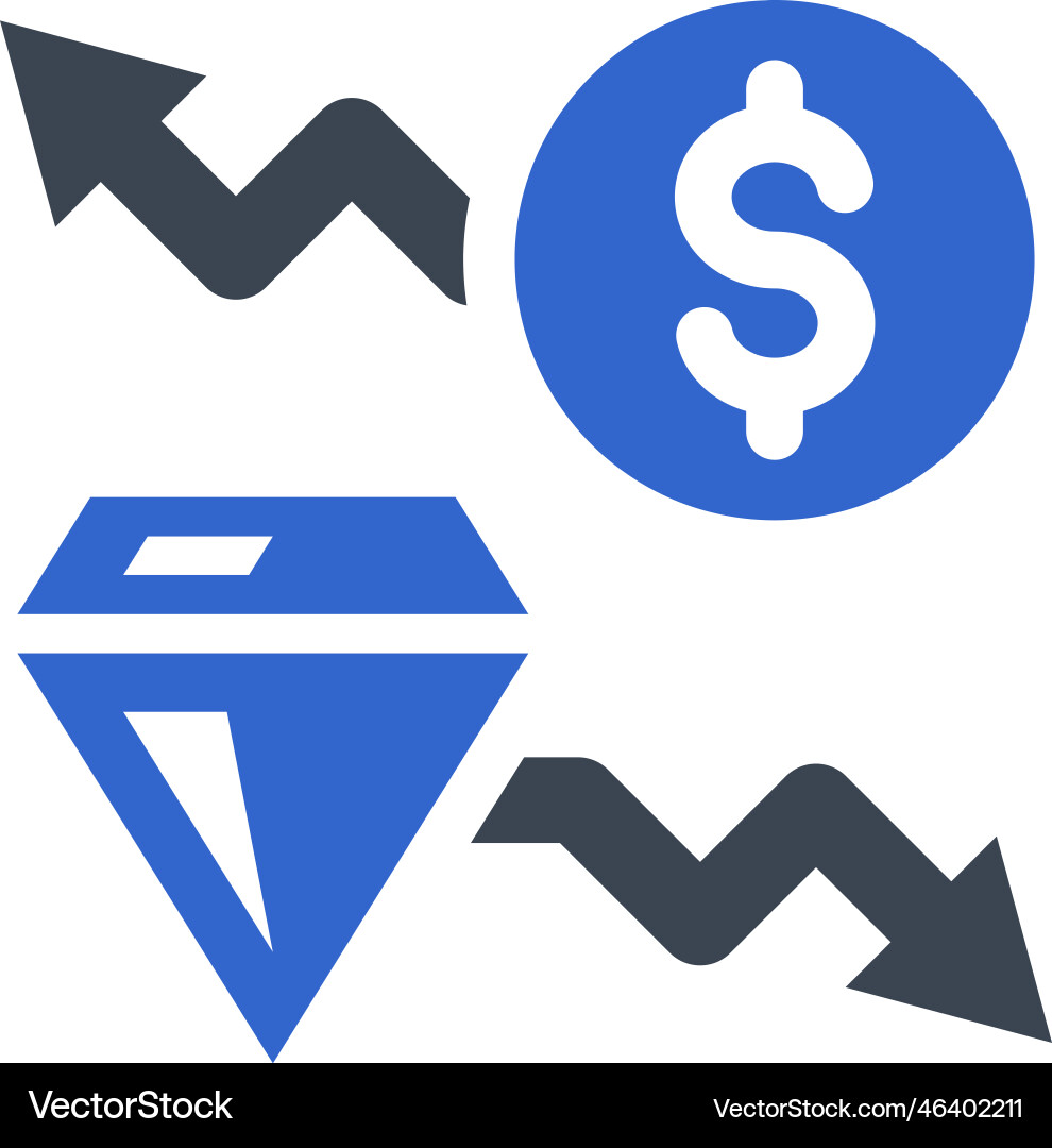 Rate up down icon Royalty Free Vector Image - VectorStock