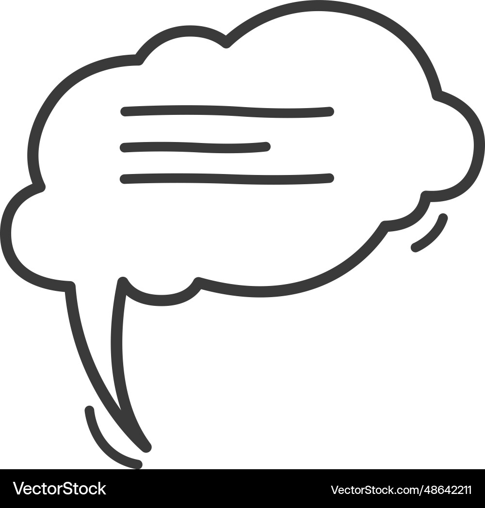 Speech bubble doodle Royalty Free Vector Image