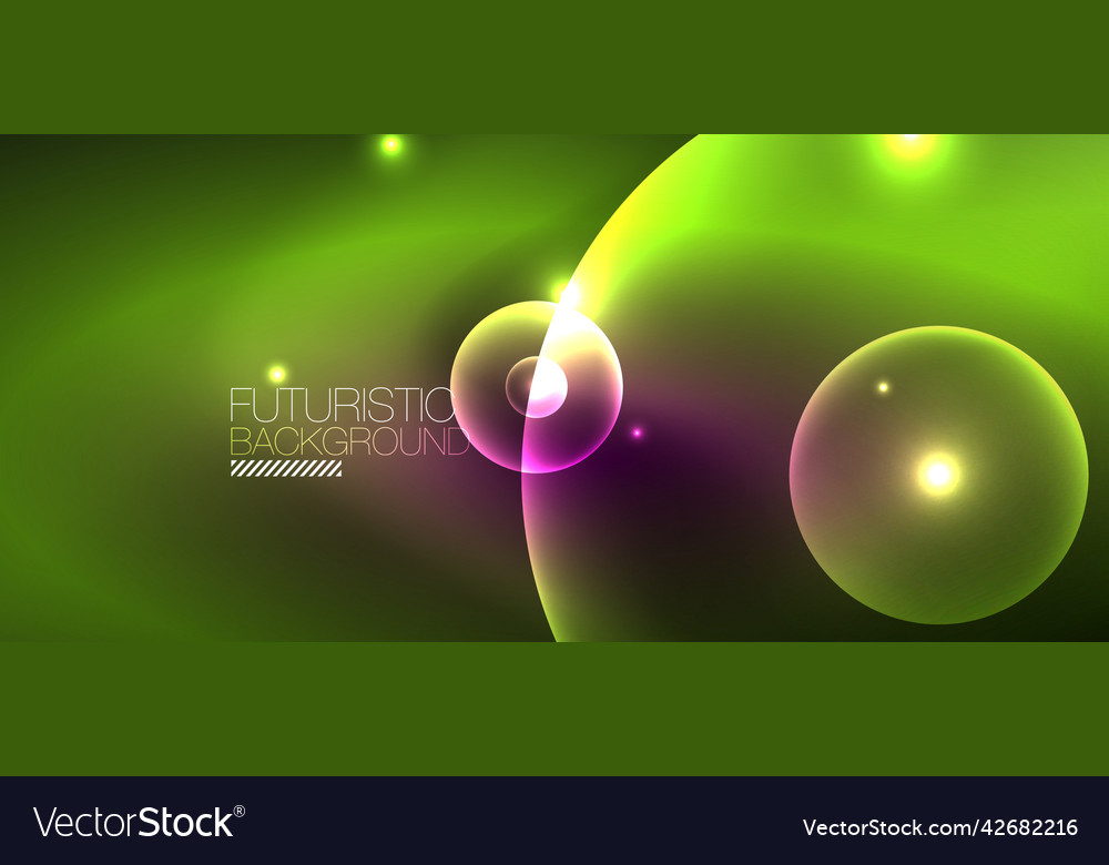 Abstract Background With Neon Glowing Light Vector Image