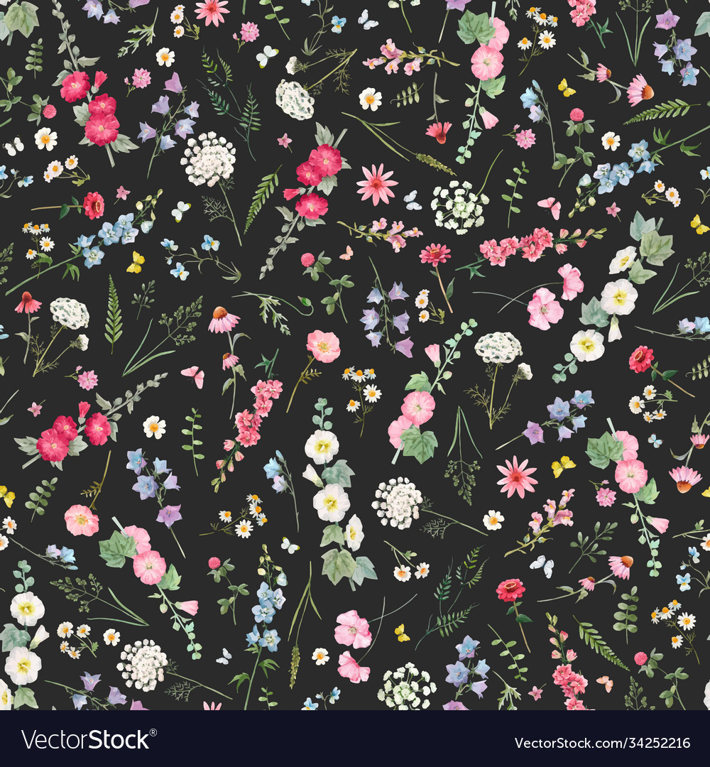 Beautiful seamless floral pattern Royalty Free Vector Image