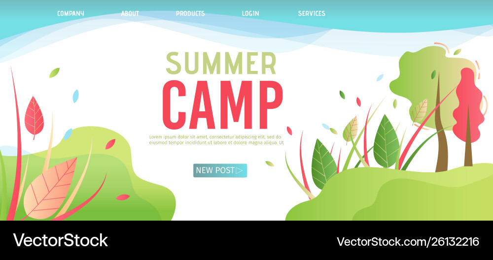 Landing Page Template For Organization Summer Camp