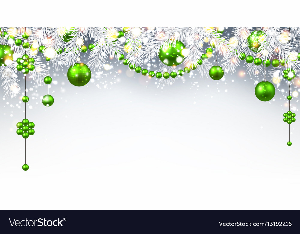 New year background with christmas balls Vector Image