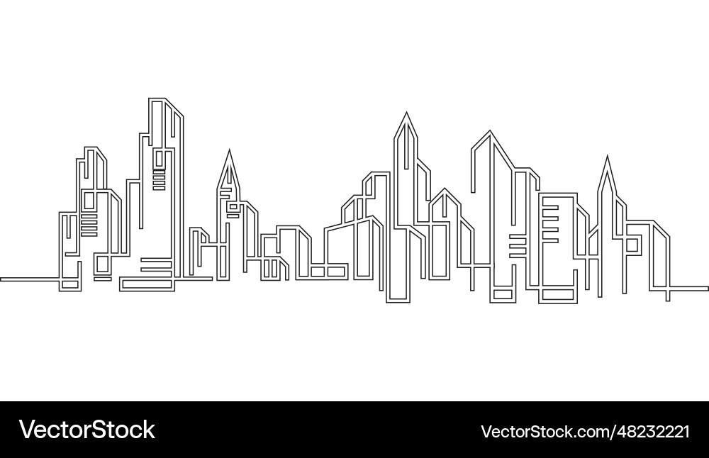 City skyline Royalty Free Vector Image - VectorStock