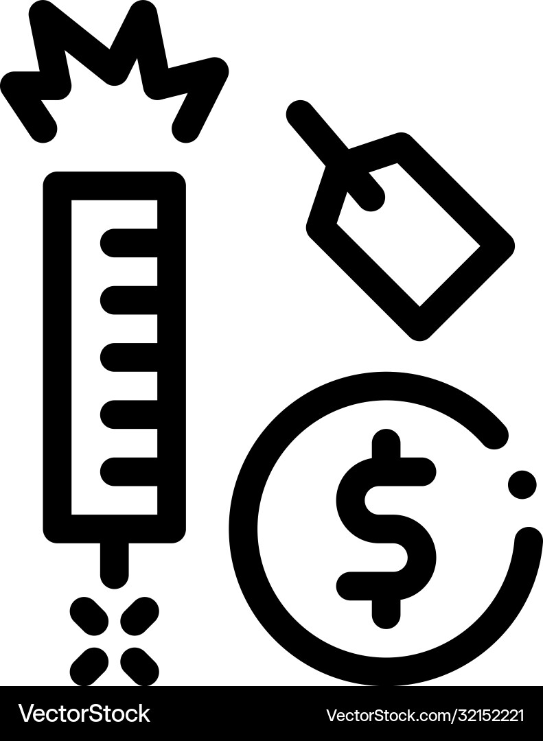 Firework label price icon outline Royalty Free Vector Image
