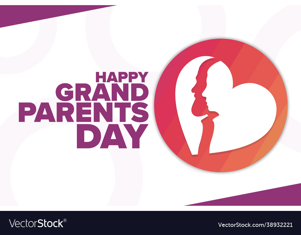 Happy grandparents day holiday concept template Vector Image