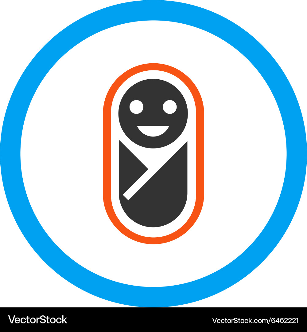 Newborn rounded icon Royalty Free Vector Image