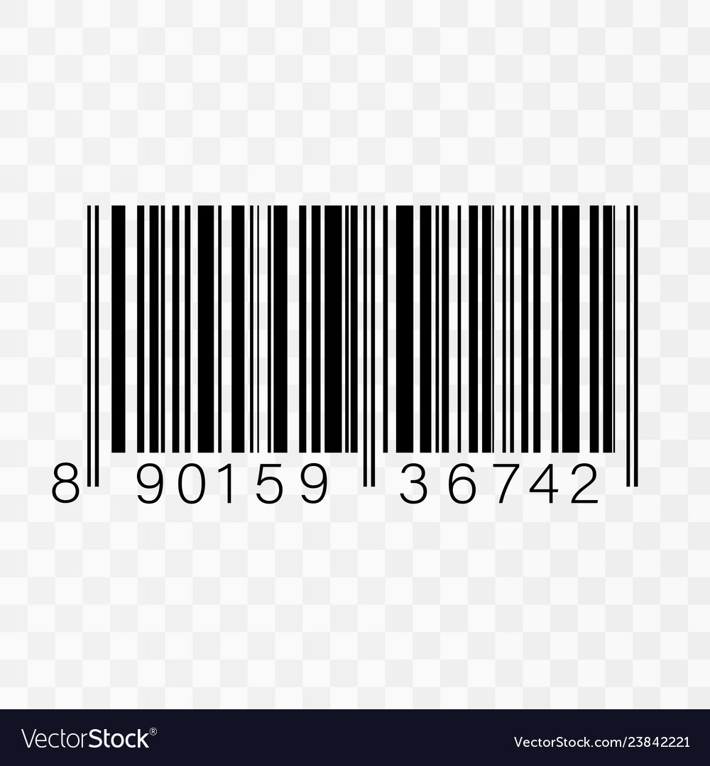 Realistic barcode icon isolated Royalty Free Vector Image