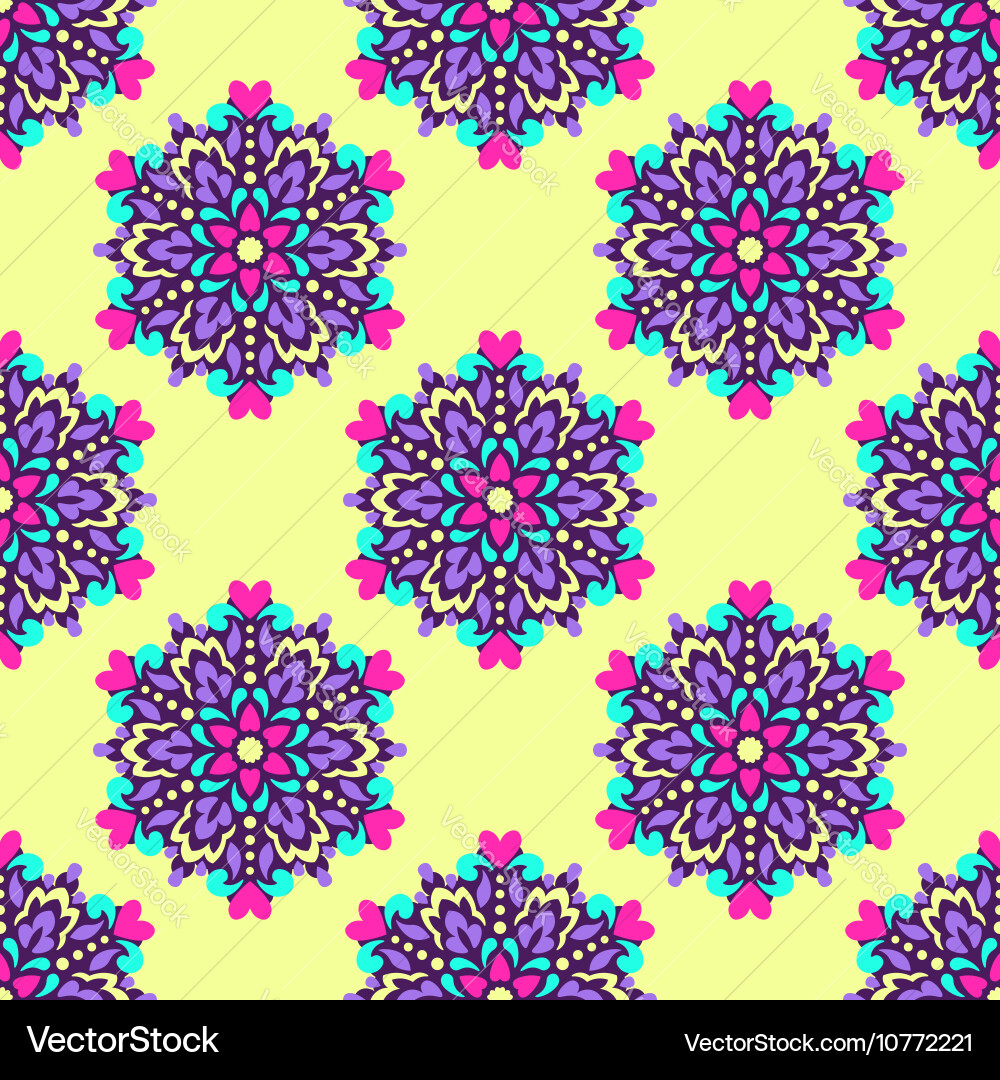 Seamless background with abstract ethnic pattern Vector Image