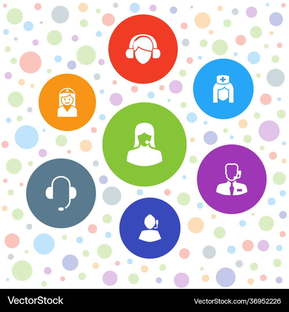 Assistant icons Royalty Free Vector Image - VectorStock