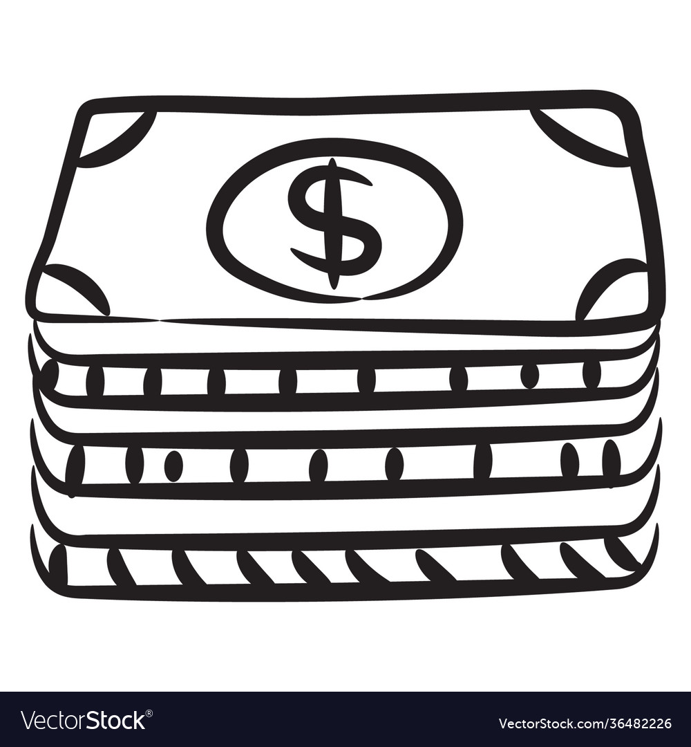 Cash papers Royalty Free Vector Image - VectorStock