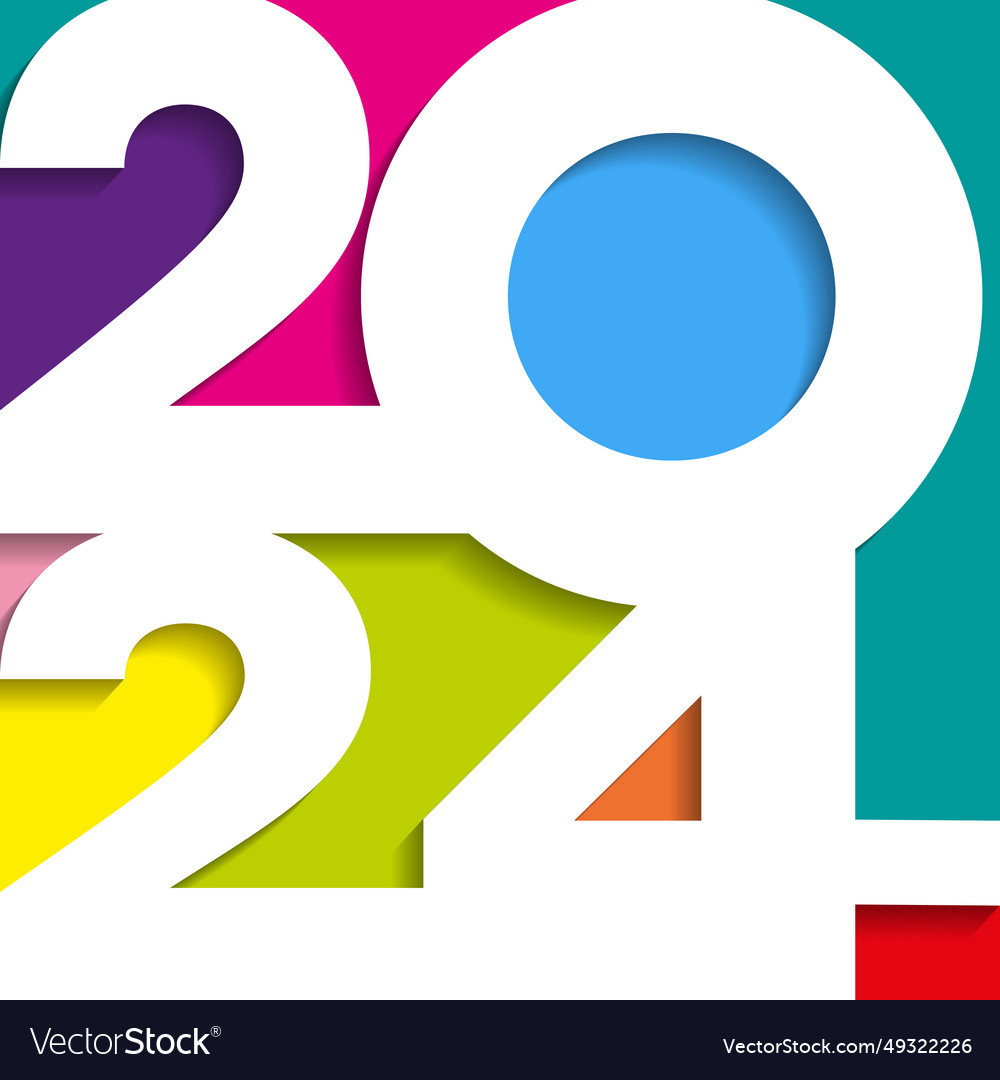 Colourful happy new year background Royalty Free Vector