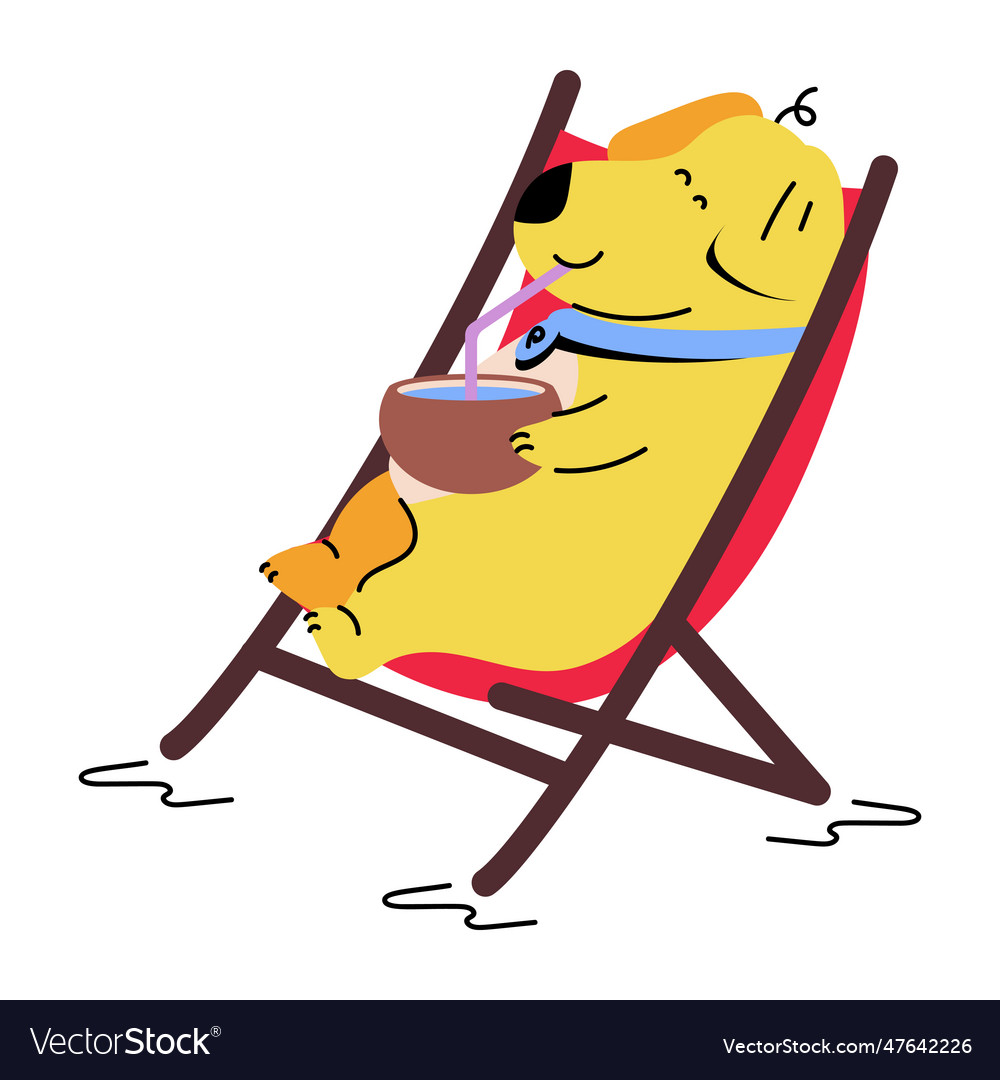 Dog relaxing Royalty Free Vector Image - VectorStock