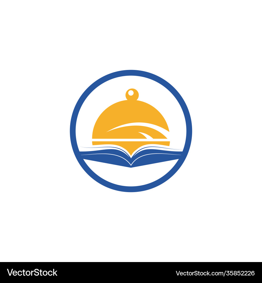 Food education logo design Royalty Free Vector Image