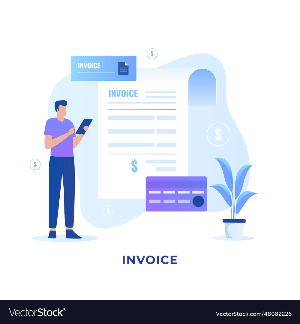 Invoice concept design Royalty Free Vector Image