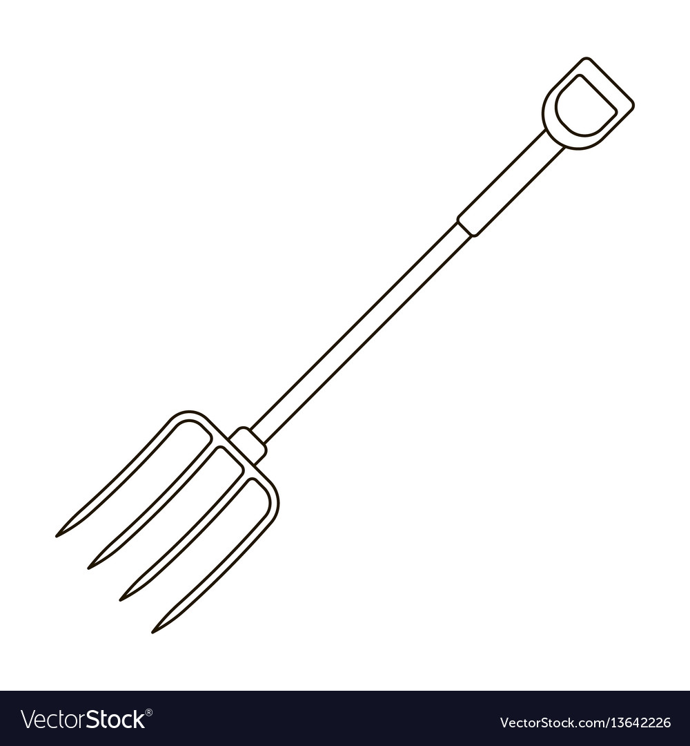 Metal garden forks with plastic handle for working