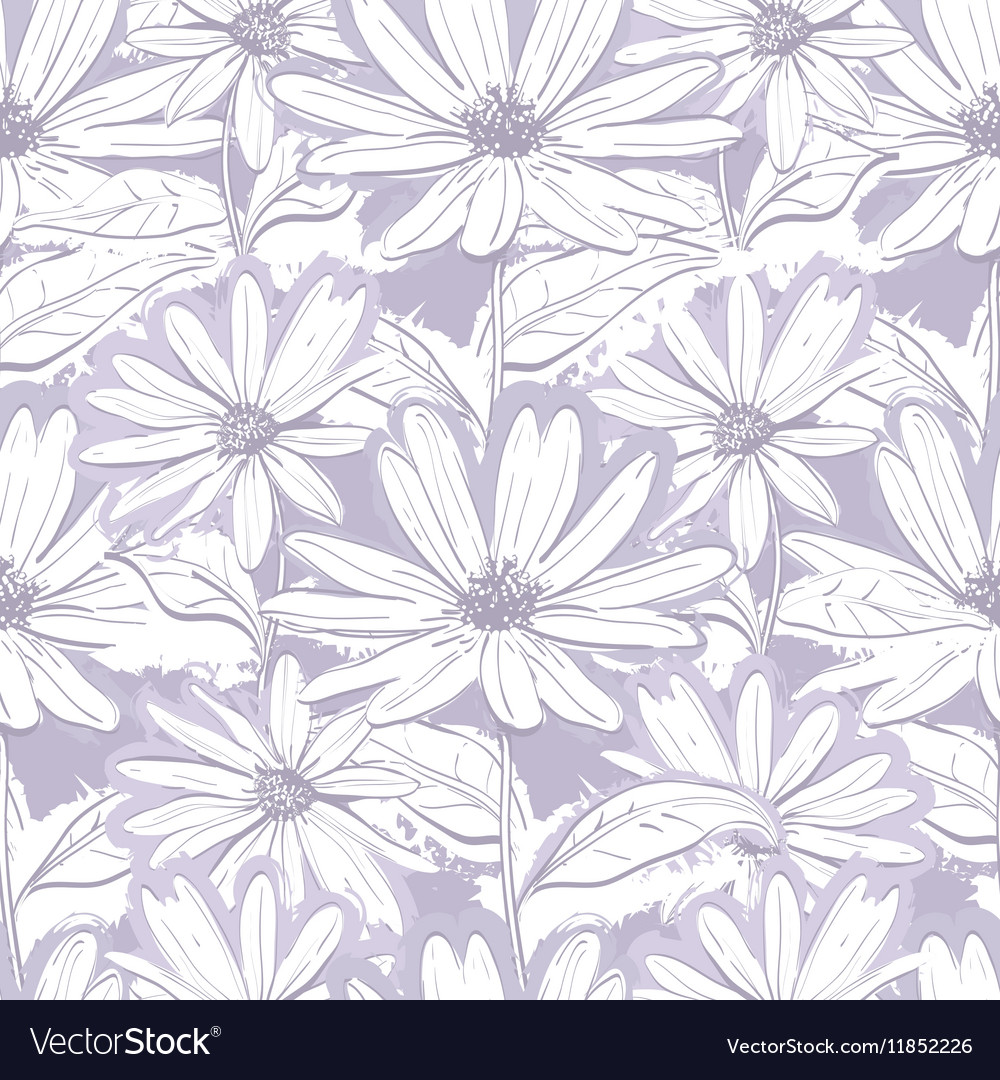 Gray floral wallpaper design vector