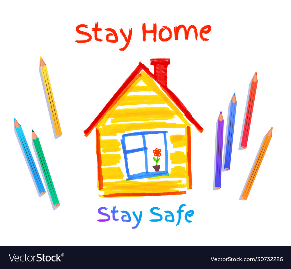 Stay safe concept Royalty Free Vector Image VectorStock