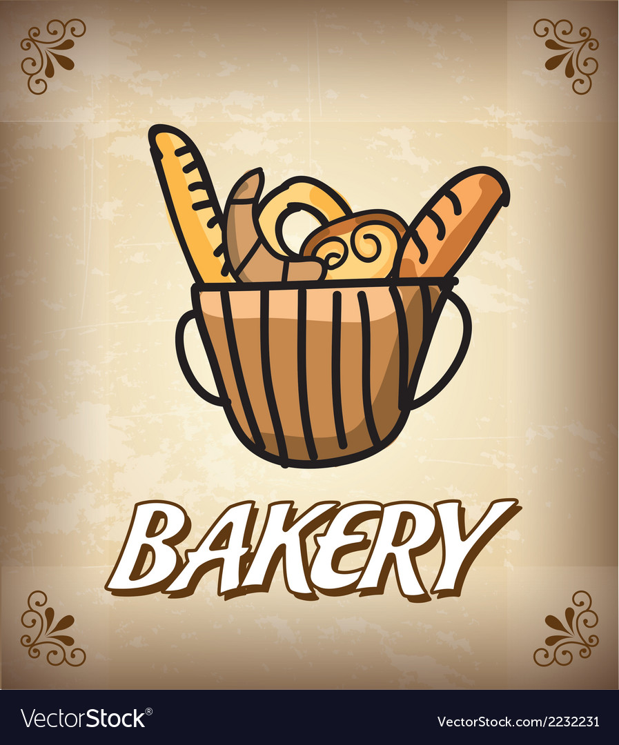 Bakery design over vintage background Royalty Free Vector