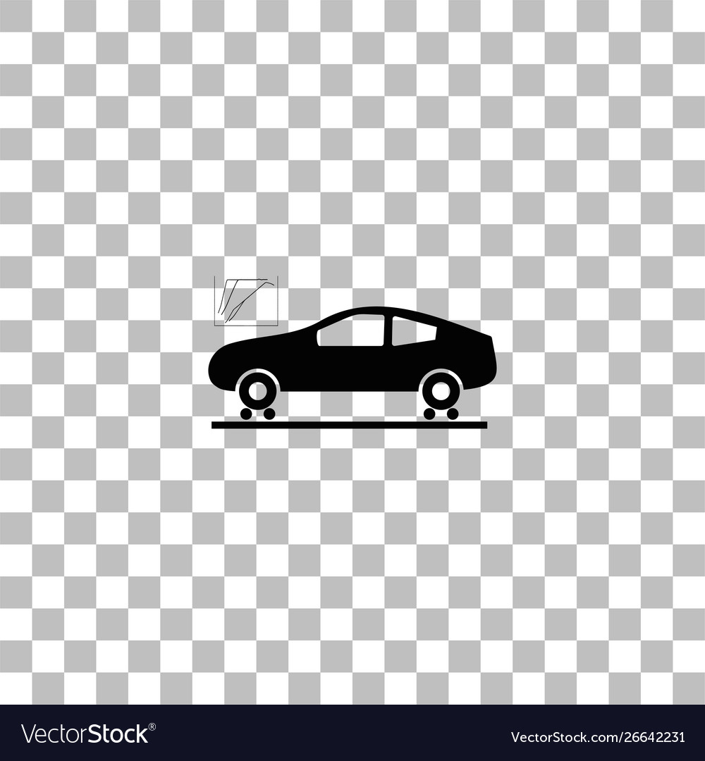 Car diagnostics icon flat Royalty Free Vector Image